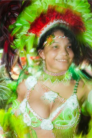simsearch:862-06540939,k - South America, Brazil, Maranhao, Sao Luis, a costumed dancer in a headdress at the Bumba Meu Boi festival in the Praca Aragao Stock Photo - Rights-Managed, Code: 862-06540898