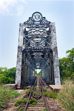 simsearch:862-06540983,k - South America, Brazil, Mato Grosso do Sul, 1930s British girder railway bridge over the Rio Miranda, serving the Pantanal train Photographie de stock - Rights-Managed, Code: 862-06540977