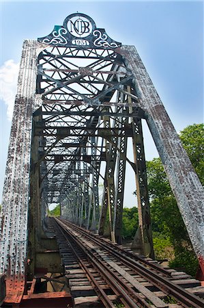 simsearch:862-06540983,k - South America, Brazil, Mato Grosso do Sul, 1930s British girder railway bridge over the Rio Miranda, serving the Pantanal train Photographie de stock - Rights-Managed, Code: 862-06540978
