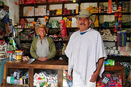 poncho - Two men in a country store in Inza, Colombia, South America Stock Photo - Rights-Managed, Code: 862-06541089