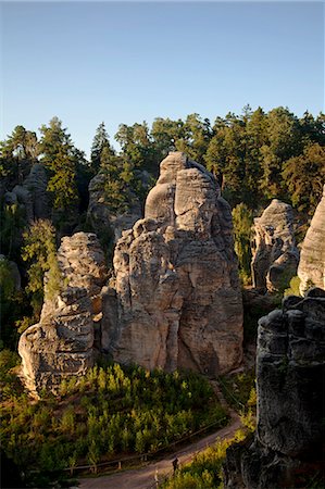 Czech Republic, Bohemia, Prahovskie Region, Rock formations in the Prahovskie Skali nature reserve. Stock Photo - Rights-Managed, Code: 862-06541247
