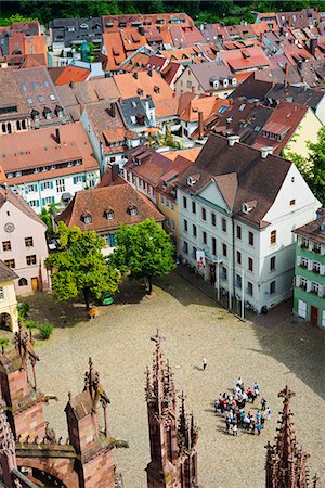 Europe, Germany, Freiburg, Baden Wurttemberg, view from Freiburg Cathedral of Munster Platz Cathedral Square Stock Photo - Rights-Managed, Code: 862-06541789