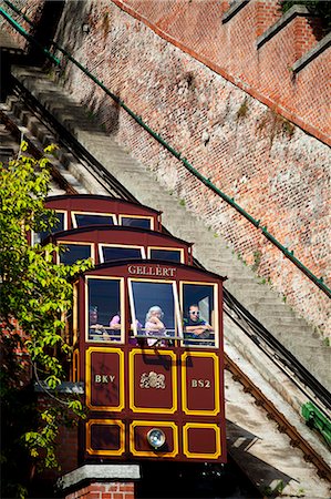 simsearch:862-06541761,k - Hungary, Budapest, Central & Eastern Europe, Tram going to and from the castle Stock Photo - Rights-Managed, Code: 862-06541921