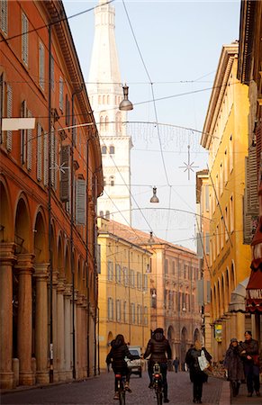 emilia - Modena, Emilia Romagna, Italy, Cyclists in the historical centre Stock Photo - Rights-Managed, Code: 862-06542115