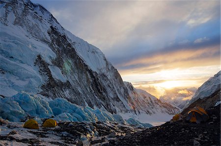 frozen mountain - Asia, Nepal, Himalayas, Sagarmatha National Park, Solu Khumbu Everest Region, Camp 2, 6500m, on Mt Everest Stock Photo - Rights-Managed, Code: 862-06542465