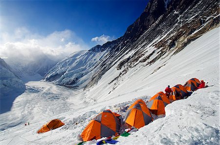 Asia, Nepal, Himalayas, Sagarmatha National Park, Solu Khumbu Everest Region, Camp 3, 7100m, on the Lhotse Face Stock Photo - Rights-Managed, Code: 862-06542480
