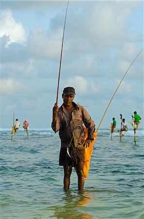 simsearch:862-03821015,k - Sri Lanka, Dalawella, Indian Ocean, stilt fishermen Foto de stock - Con derechos protegidos, Código: 862-06542984