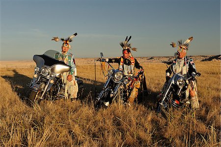south dakota person - Three Native Indians on Bikes, Lakota, South Dakota, USA MR Stock Photo - Rights-Managed, Code: 862-06543395