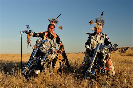 south dakota person - Three Native Indians on Bikes, Lakota, South Dakota, USA MR Stock Photo - Rights-Managed, Code: 862-06543396