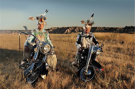 south dakota person - Three Native Indians on Bikes, Lakota, South Dakota, USA MR Stock Photo - Rights-Managed, Code: 862-06543397