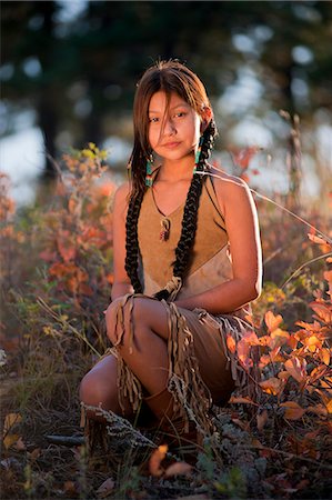 prairie - A Young Native Indian Girl, Crow Creek Sioux Tribe, South Dakota, USA MR Stock Photo - Rights-Managed, Code: 862-06543408