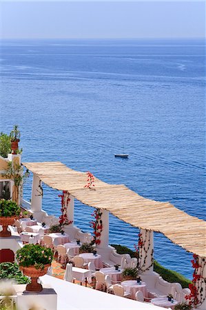 Italy, Campania, Salerno district, Peninsula of Sorrento, Positano. Hotel Le Sirenuse, terrace. Stock Photo - Rights-Managed, Code: 862-06677015