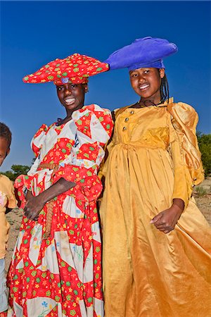 damaraland - Herero tribal girls portrait, Damaraland, Namibia, Africa Stock Photo - Rights-Managed, Code: 862-06677175