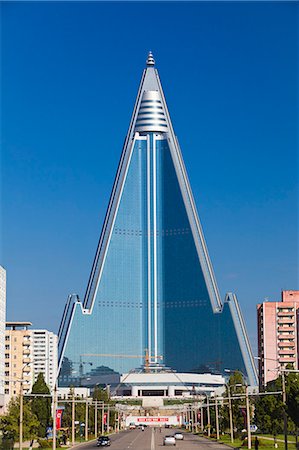 Democratic Peoples Republic of Korea. North Korea, Pyongyang. The Ryugyong Hotel, commonly referred to as the Hotel of Doom. Stock Photo - Rights-Managed, Code: 862-06677233