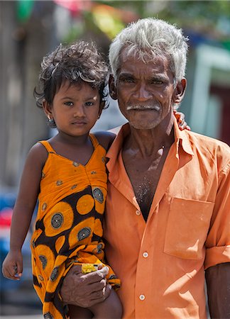 ethnicity in sri lanka - An old man and his granddaughter, Colombo, Sri Lanka Stock Photo - Rights-Managed, Code: 862-06677482