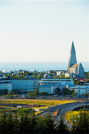 Iceland, Reykjavik, Hallgrimskikja church Stock Photo - Rights-Managed, Code: 862-06825597
