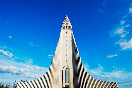 Iceland, Reykjavik, Hallgrimskikja church Stock Photo - Rights-Managed, Code: 862-06825600