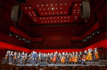 Iceland, Reykjavik, Harpa Concert Hall and Conference Center, symphony orchestra, main hall interior Stock Photo - Rights-Managed, Code: 862-06825647