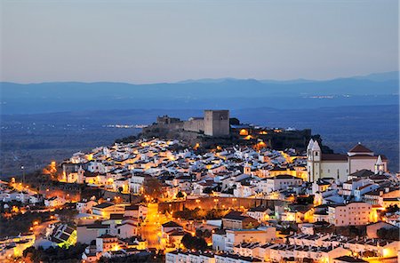 simsearch:862-05998941,k - The historical village of Castelo de Vide at twilight. Alentejo, Portugal Stock Photo - Rights-Managed, Code: 862-06826146