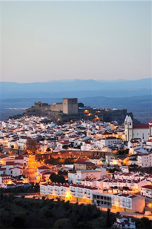 simsearch:862-05998941,k - The historical village of Castelo de Vide at twilight. Alentejo, Portugal Stock Photo - Rights-Managed, Code: 862-06826148