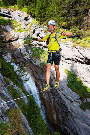 Europe, Swiss Alps, Switzerland, Bernese Oberland, Swiss Alps Jungfrau-Aletsch, Unesco World Heritage site, Murren, via ferrata (MR) Stock Photo - Rights-Managed, Code: 862-06826269