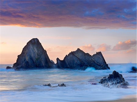 Spain, Basque, Ondarroa, rock formations at sea Stock Photo - Rights-Managed, Code: 862-07496268