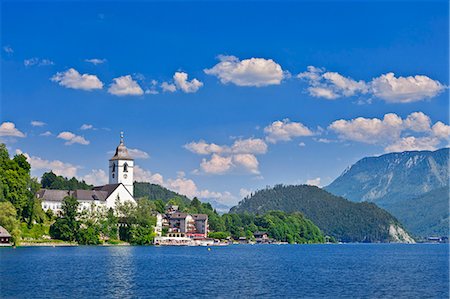 simsearch:862-07689809,k - Austria, Osterreich, Salzburg, Flachgau. Wolfgangsee lake. St Wolfgang. Foto de stock - Con derechos protegidos, Código: 862-07689806