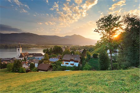 simsearch:862-07689809,k - Austria, Osterreich, Salzburg, Flachgau. Wolfgangsee lake. St Wolfgang. Foto de stock - Con derechos protegidos, Código: 862-07689812