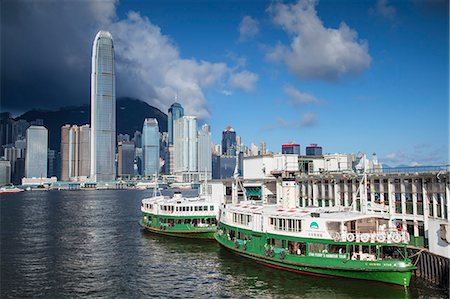 simsearch:862-05997261,k - Star Ferry and Hong Kong Island skyline, Hong Kong Stock Photo - Rights-Managed, Code: 862-07689861