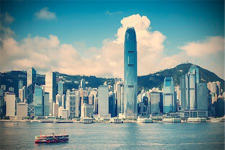 simsearch:862-05997261,k - Star Ferry and Hong Kong Island skyline, Hong Kong Stock Photo - Rights-Managed, Code: 862-07689862