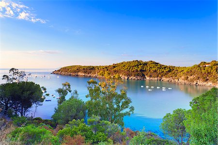 seaside promenade - Italy, Italia. Tuscany, Toscana Livorno district. Tuscan Archipelago National Park. Elba island. Fetovaia. Stock Photo - Rights-Managed, Code: 862-07690134