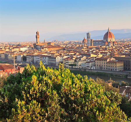 simsearch:862-07690164,k - Italy, Italia. Tuscany, Toscana. Firenze district. Florence, Firenze. Duomo Santa Maria del Fiore,  View over the city from Michelangelo square Stock Photo - Rights-Managed, Code: 862-07690204
