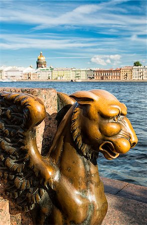 simsearch:400-05716374,k - A griffin on the University Embankment, Saint Petersburg, Russia Stock Photo - Rights-Managed, Code: 862-07690727