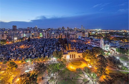 La Recoleta Cemetery is a cemetery located in the Recoleta neighbourhood of Buenos Aires. It contains the graves of notable people, including Eva Perón, presidents of Argentina, Nobel Prize winners, the founder of the Argentine Navy and a granddaughter of Napoleon. Stock Photo - Rights-Managed, Code: 862-07909350