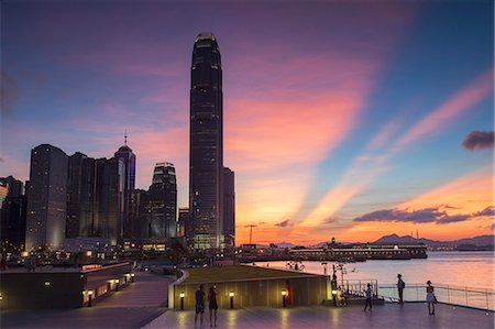 simsearch:862-05997261,k - Tamar Park and skyscrapers of Central at sunset, Hong Kong Island, Hong Kong Stock Photo - Rights-Managed, Code: 862-07909502