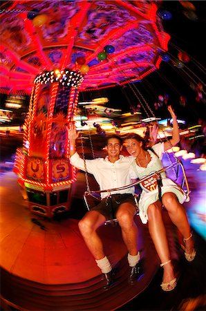 Couple at the Wies'n, Oktoberfest, Munich, Bavaria, Germany MR Stock Photo - Rights-Managed, Code: 862-07909756