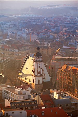 Germany, Saxony, Leipzig. Detailed overview of the Cityscape with the Thomaskirche. Stock Photo - Rights-Managed, Code: 862-07909836