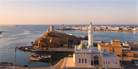 sur - Oman, Sur, Al Ayjah. Al Ayjah Harbour at sunset Stock Photo - Rights-Managed, Code: 862-07910378