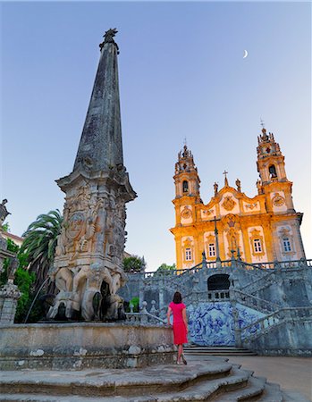 Portugal, Douro, Lamego, Nossa Senhora dos Remedios sanctuary (MR) Stock Photo - Rights-Managed, Code: 862-07910484