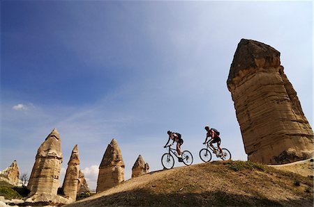 Mountain biking in Cappadocia, Turkey Stock Photo - Rights-Managed, Code: 862-07910838