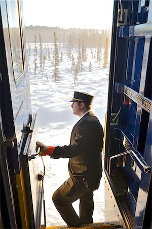 Alaska Railroad trip from Anchorage to Fairbanks in the winter, Alaska, USA Stock Photo - Rights-Managed, Code: 862-07910925