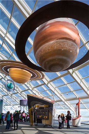 USA, Illinois, Chicago. The 'Our Solar System' Exhibition in the Adler Planetarium. Stock Photo - Rights-Managed, Code: 862-07910951