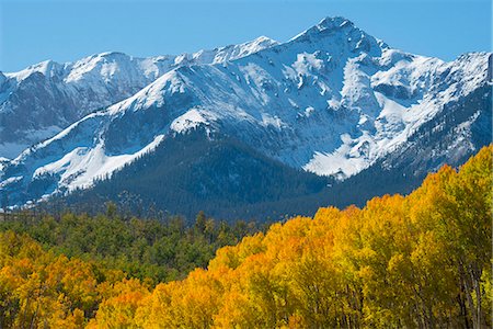 USA, Colorado, San Juan Mountain range in the fall Stock Photo - Rights-Managed, Code: 862-08274081