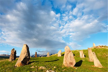 symbolism - Eurasia, Caucasus region, Armenia, Syunik province, Karahunj Zorats Karer, prehistoric archaeological 'stonehenge' site Stock Photo - Rights-Managed, Code: 862-08272885