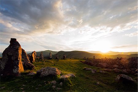 symbolism - Eurasia, Caucasus region, Armenia, Syunik province, Karahunj Zorats Karer, prehistoric archaeological 'stonehenge' site Stock Photo - Rights-Managed, Code: 862-08272889