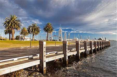 The boardwalk infront of Cunningham Pier, Geelong, Victoria, Australia. Stock Photo - Rights-Managed, Code: 862-08272896