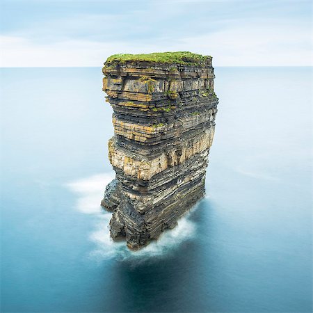 Downpatrick Head, Ballycastle, County Mayo, Donegal, Connacht region, Ireland, Europe. The famous sea stack in the ocean. Stock Photo - Rights-Managed, Code: 862-08699397