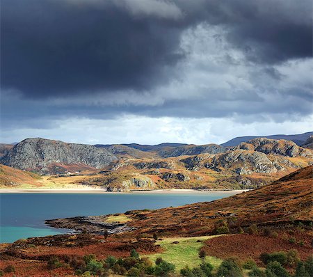 Scotland, Gruinard Bay. An autumn landscape near Poolewe in the Northwest Highlands. Stock Photo - Rights-Managed, Code: 862-08699920