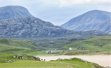 simsearch:862-03361556,k - Scotland, Western Isles, Isle of Lewis. Two people walking at the coast near Uig Sands. Stock Photo - Rights-Managed, Code: 862-08700002