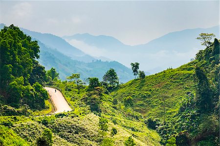 Ho Chi Minh Highway West passes through mountain landscape near Khe Sanh, Da Krong District, Quang Tri Province, Vietnam Stock Photo - Rights-Managed, Code: 862-08700134